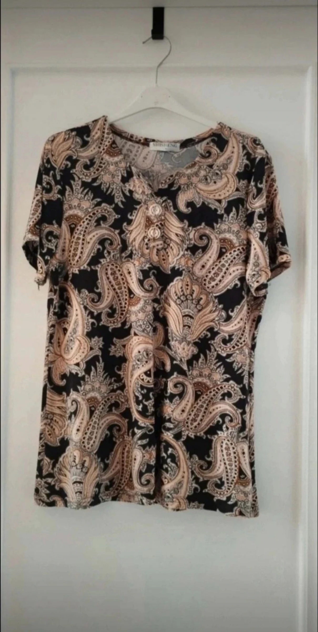 Blusa fluida paisley XL | Blusa estampada XL | Blouse fluide paisley XL